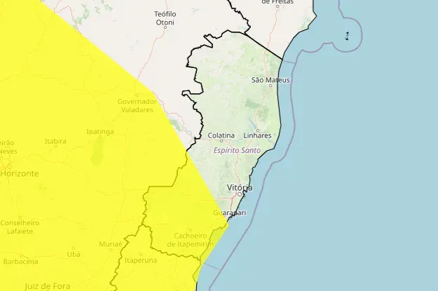 Cidades do ES têm alerta de chuvas intensas para o resto da semana