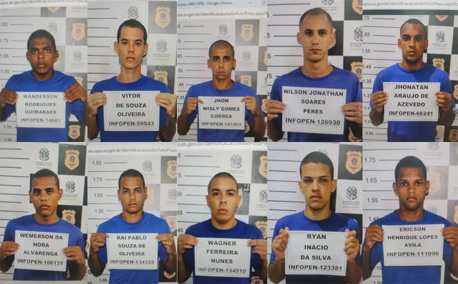 Dez detentos quebram janela e fogem de presídio em Viana