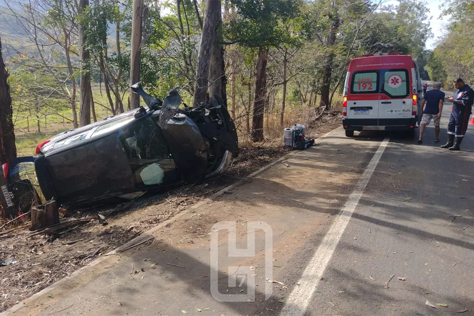 Casal sofre acidente em Baixo Guandu ao retornar para o aeroporto com carro alugado 