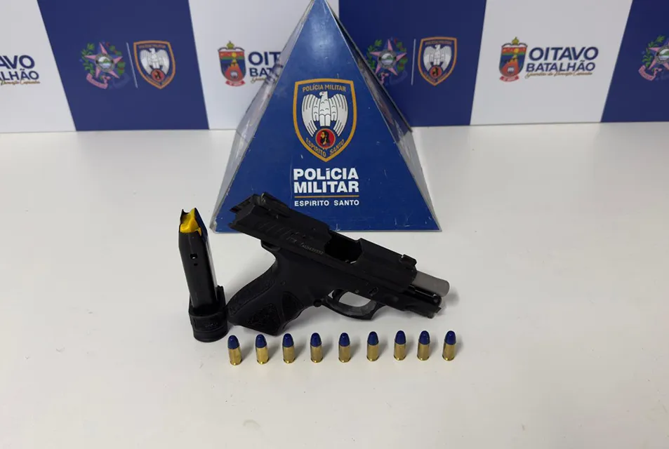 Após perseguição policial em Baixo Guandu, homem foge, mas arma do suspeito é apreendida 
